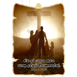 Aplica contur perete din lemn Eu si casa mea