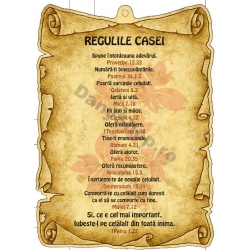 Aplica contur perete din lemn Regulile casei